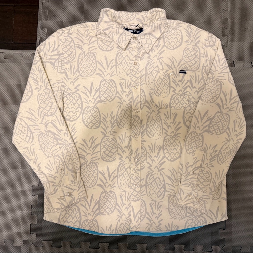 GUC Chubbies Men’s THE TROPICAL SNOW (KNIT FAUX FLANNEL) Large